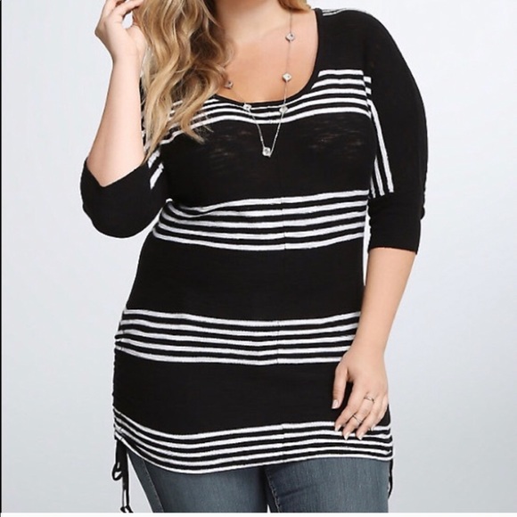 torrid Tops - Torrid Lightweight Striped Sweater Tunic
